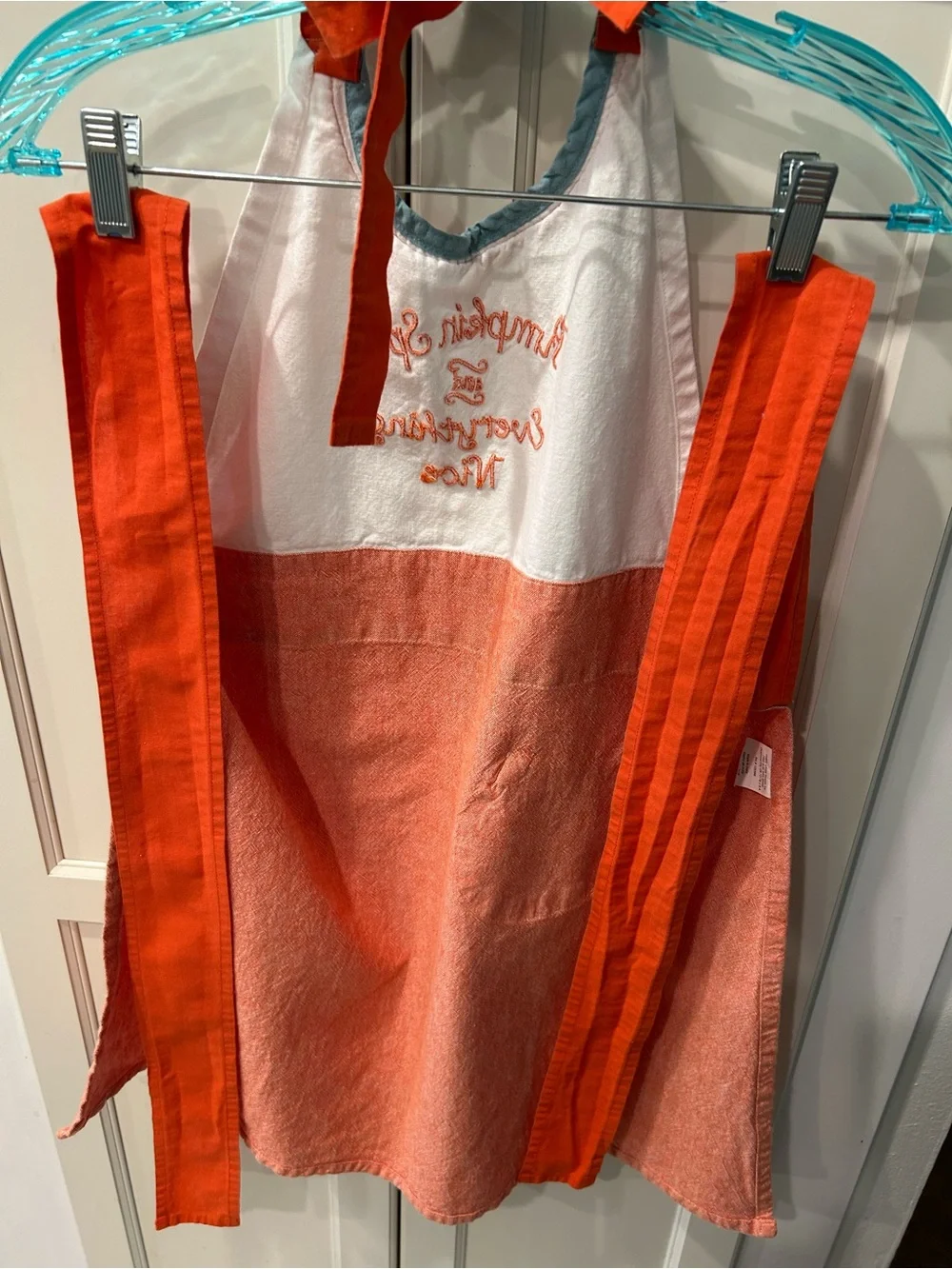 Hobby Lobby Pumpkin Spice Apron Dress - Fall Themed Orange & White